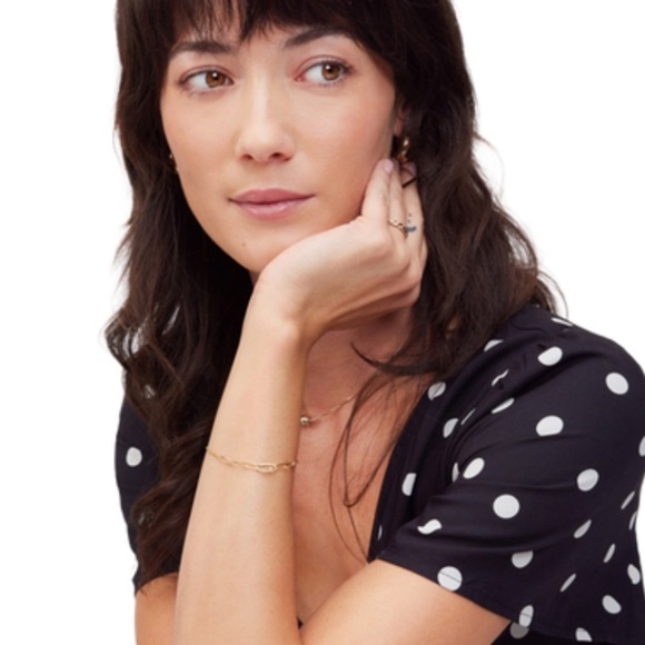 Adina Eden Pave Safety Pin Paperclip Bracelet, Women’s Dainty Charm Jewelry - Picture 3 of 13